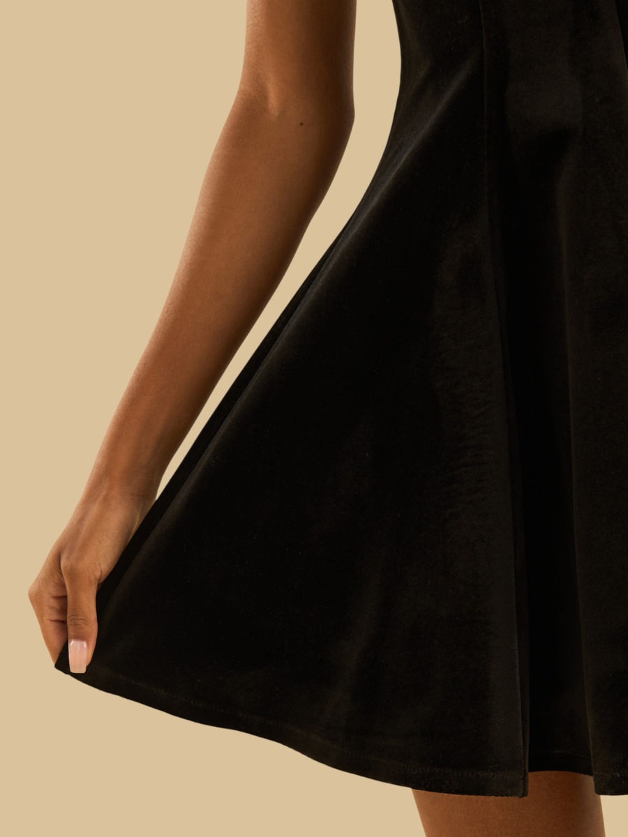 Sleeveless Velour Mini Dress