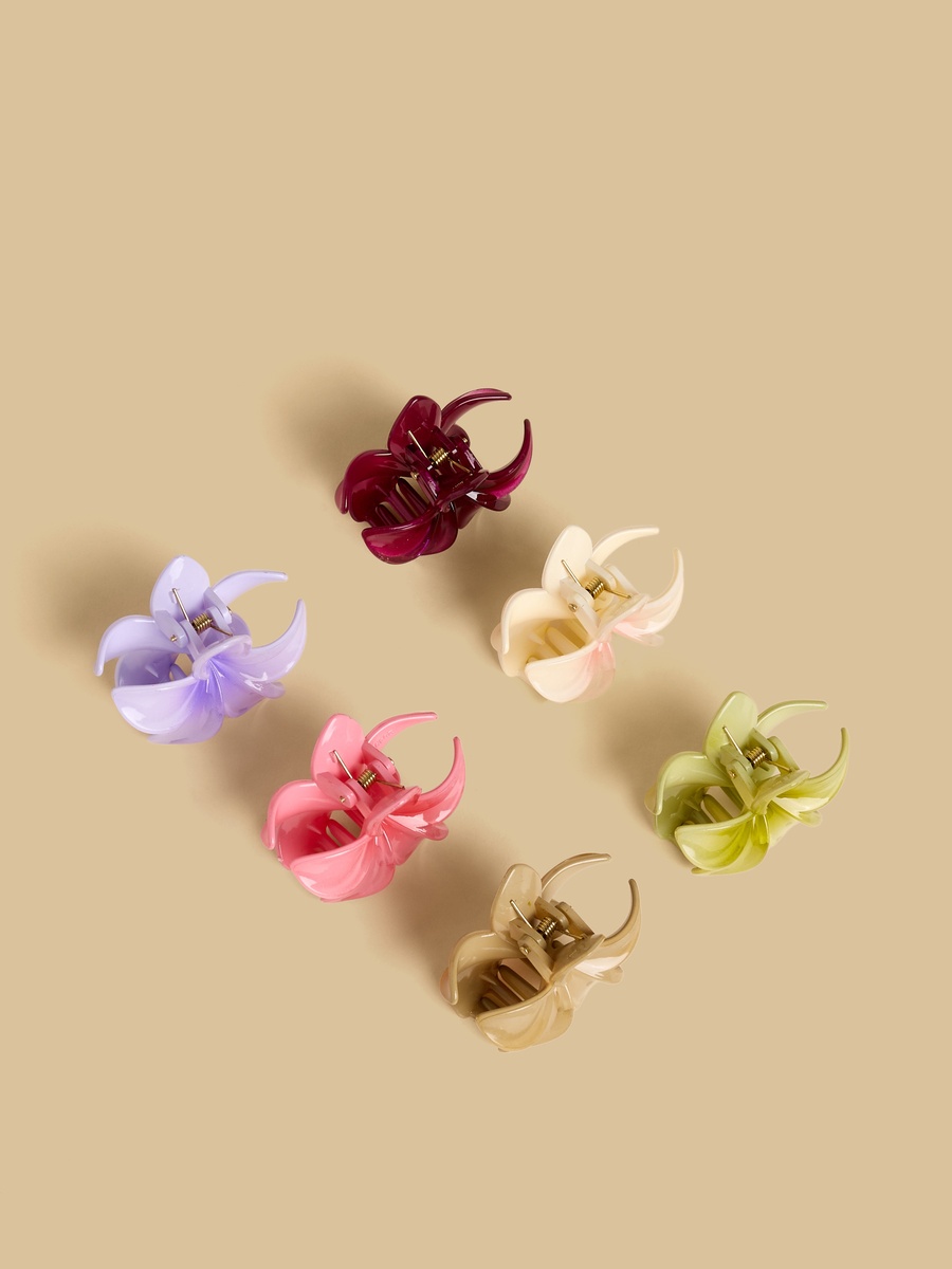 Pack of 6 - Floral Hair Clamp
