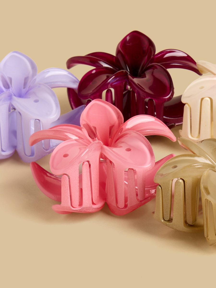 Pack of 6 - Floral Hair Clamp