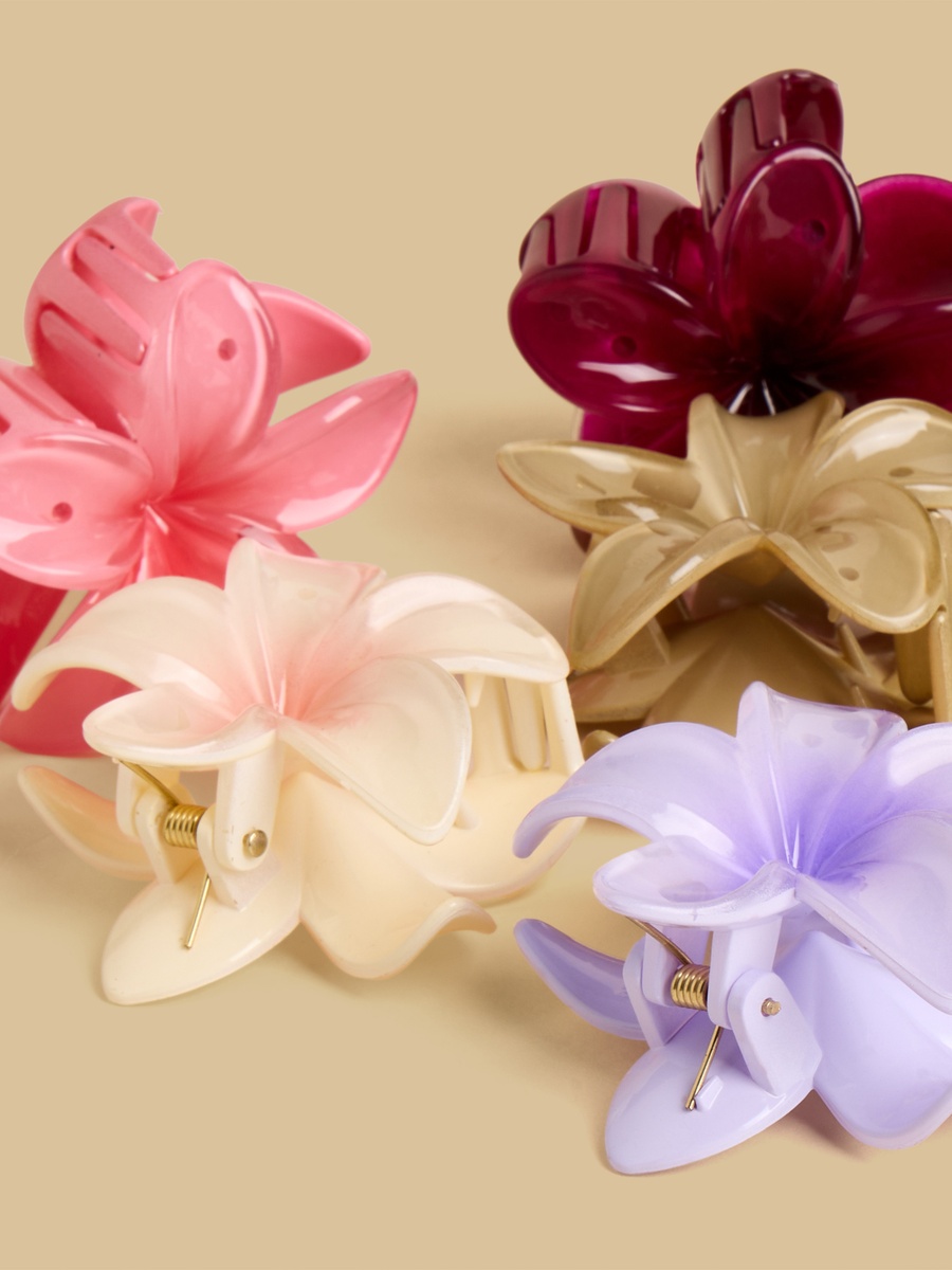 Pack of 6 - Floral Hair Clamp