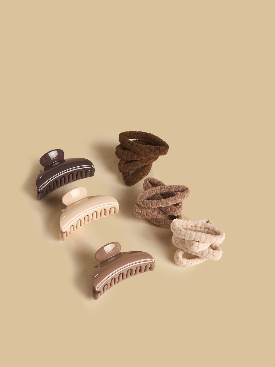 Assorted 15-Piece Hair Tie and Hair Clamp Set