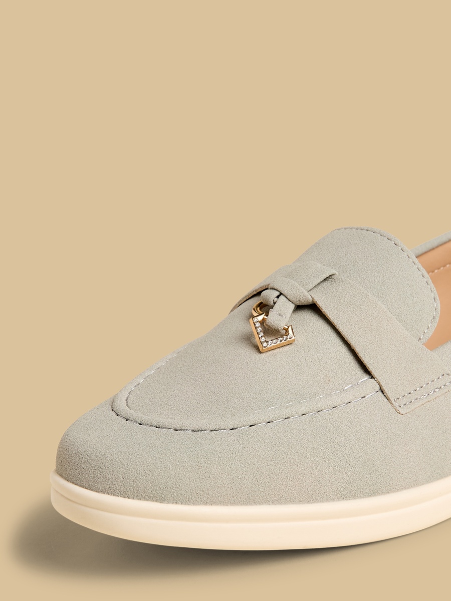 Metal Accent Slip-On Loafers