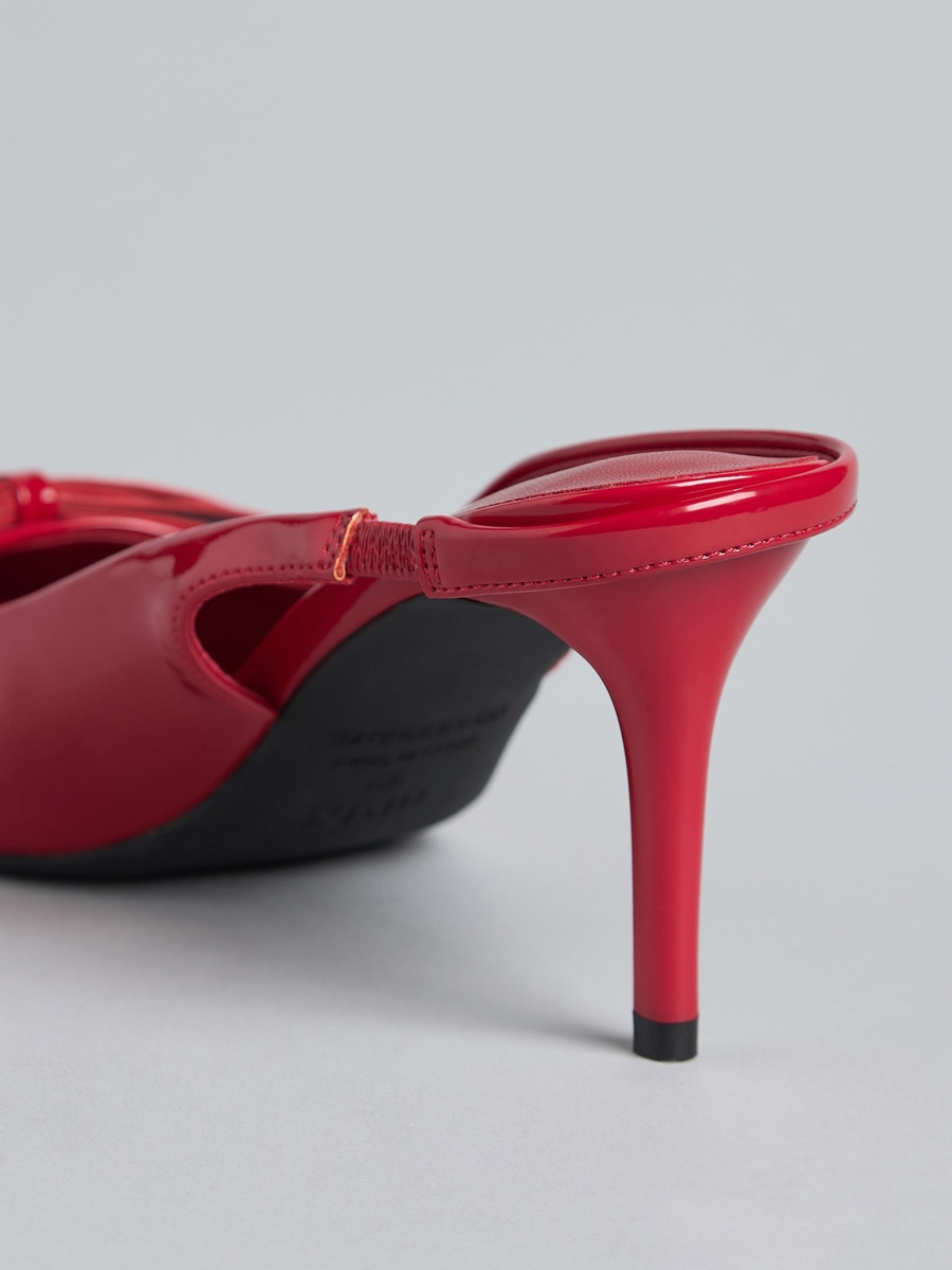 Bow Accent Slingback Sandals with Stiletto Heels