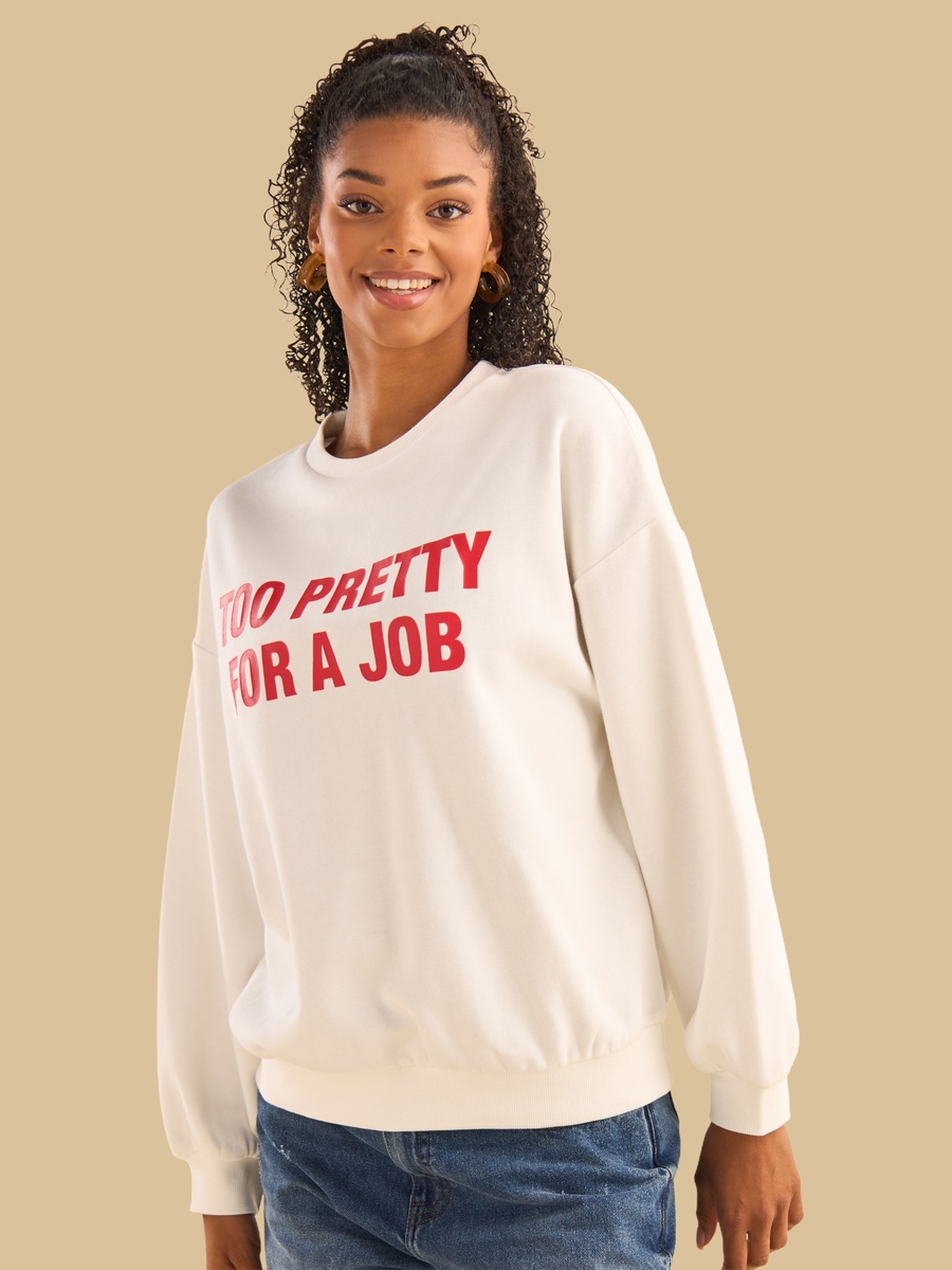 Slogan Print Sweatshirt