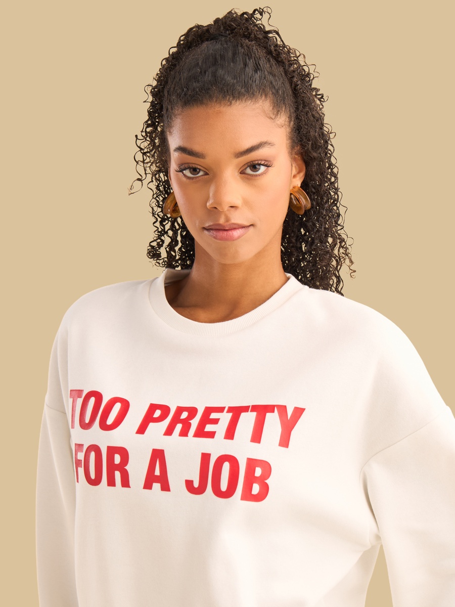 Slogan Print Sweatshirt