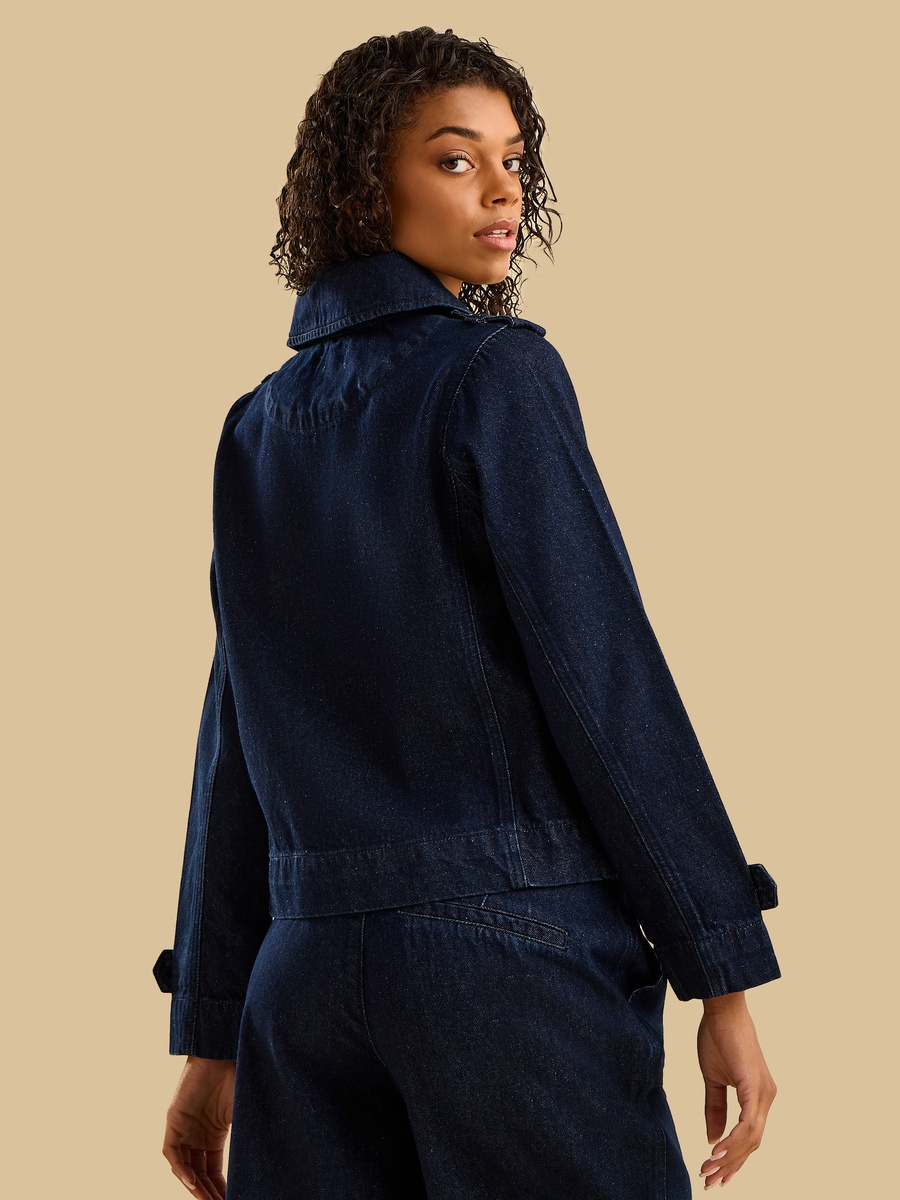 Button Accent Denim Jacket
