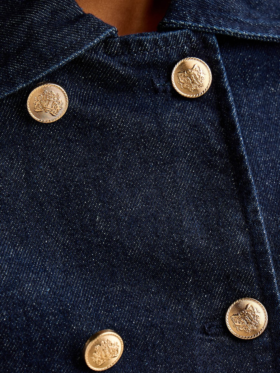 Button Accent Denim Jacket