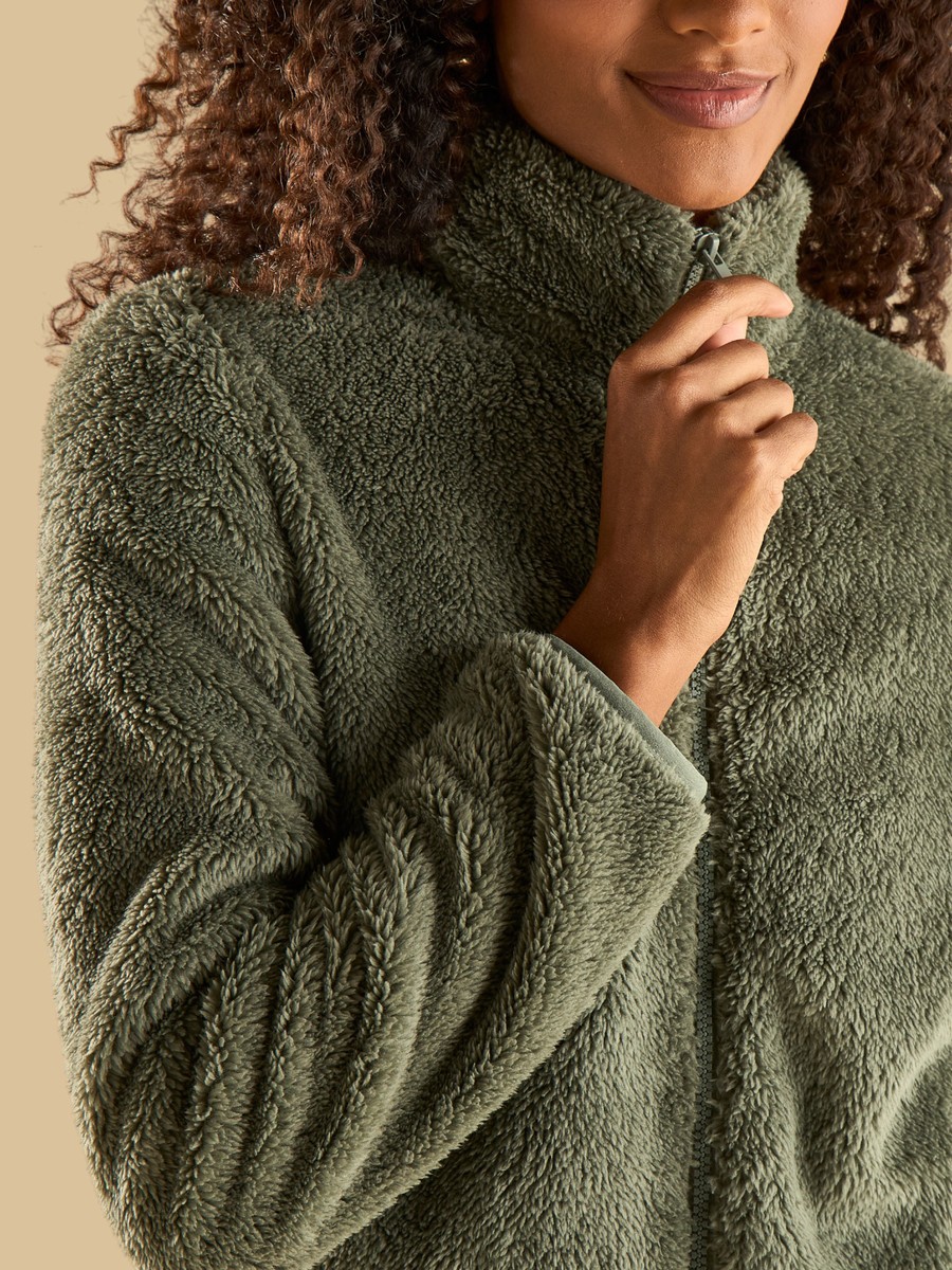 High Neck Faux Fur Jacket