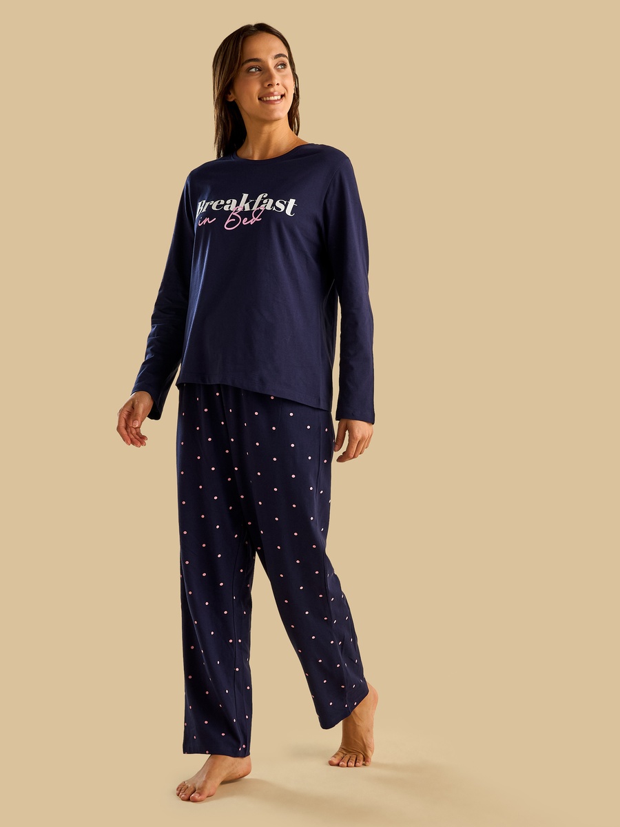 Polka Dot Print Pyjama Set