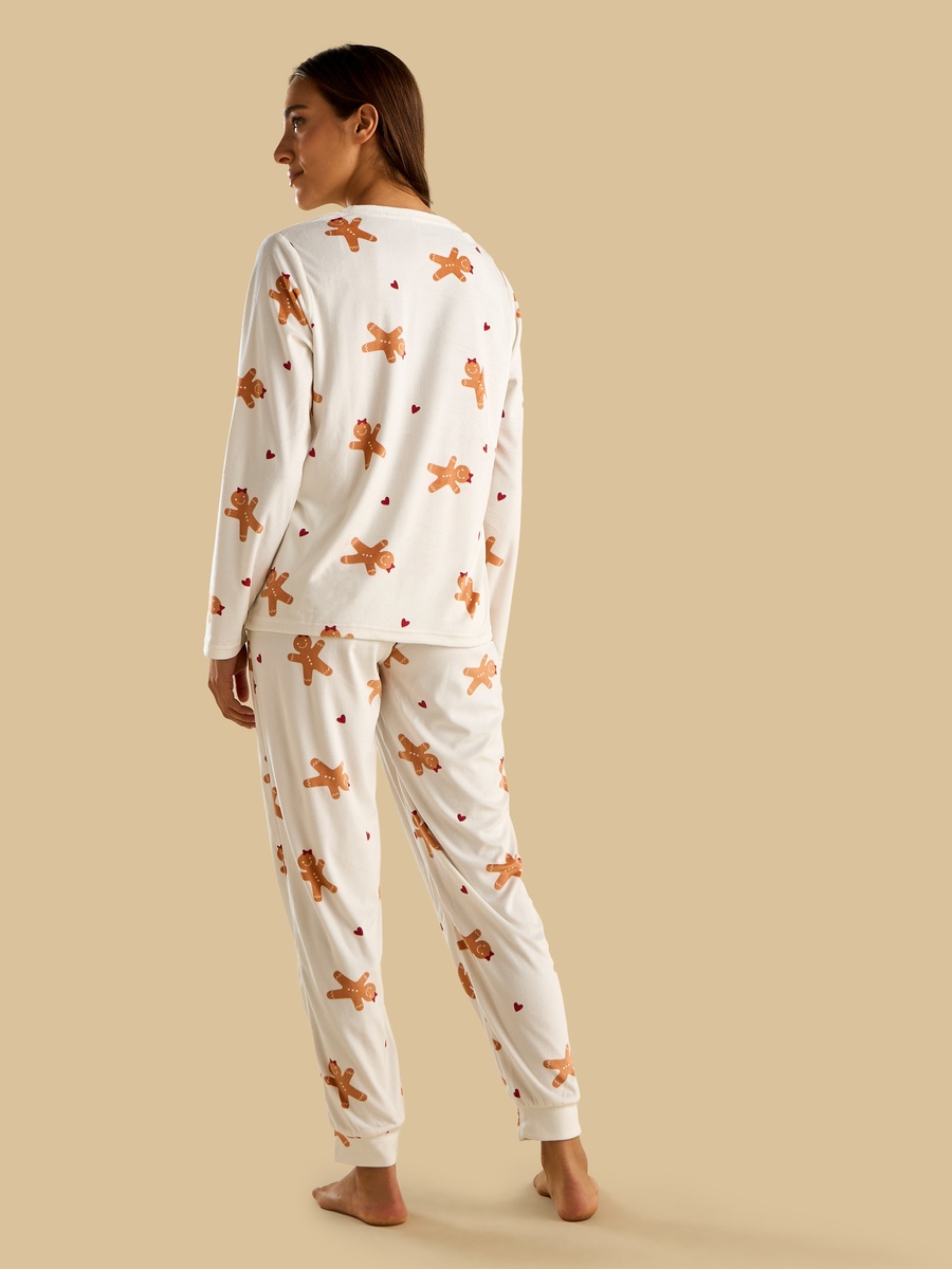 Gingerbread Print Pyjama Set