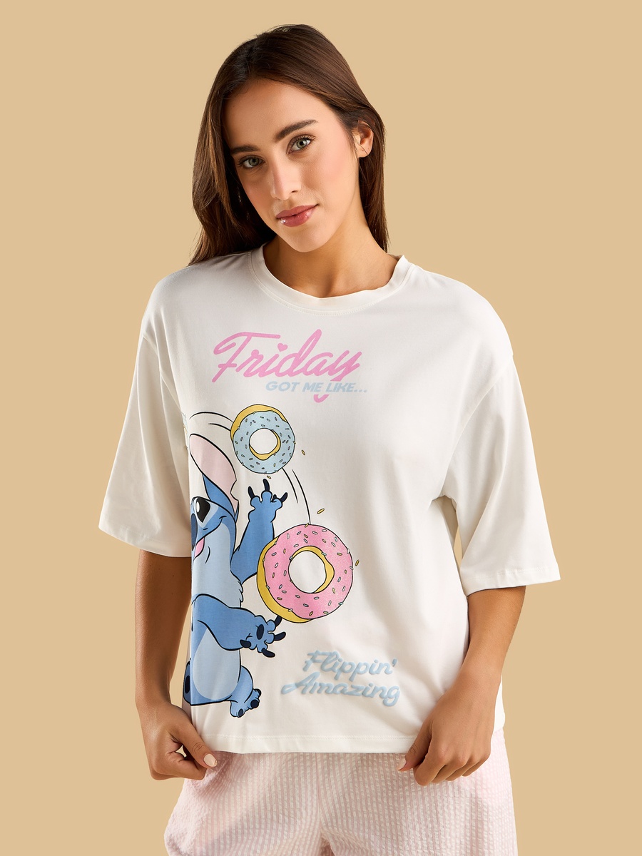 Stitch Print Pyjama Set