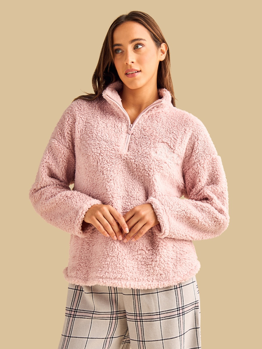 Fleece Textured Pyjama Set