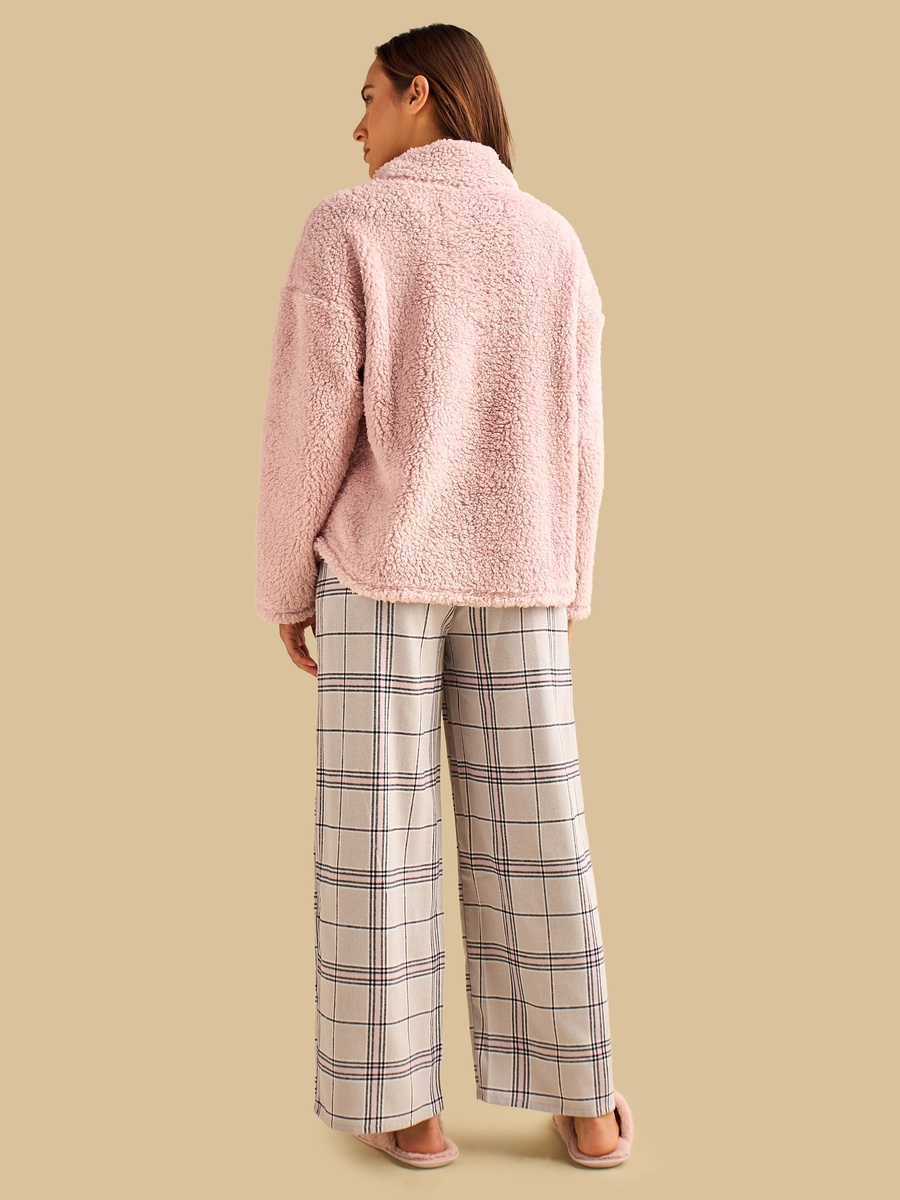 Fleece Textured Pyjama Set