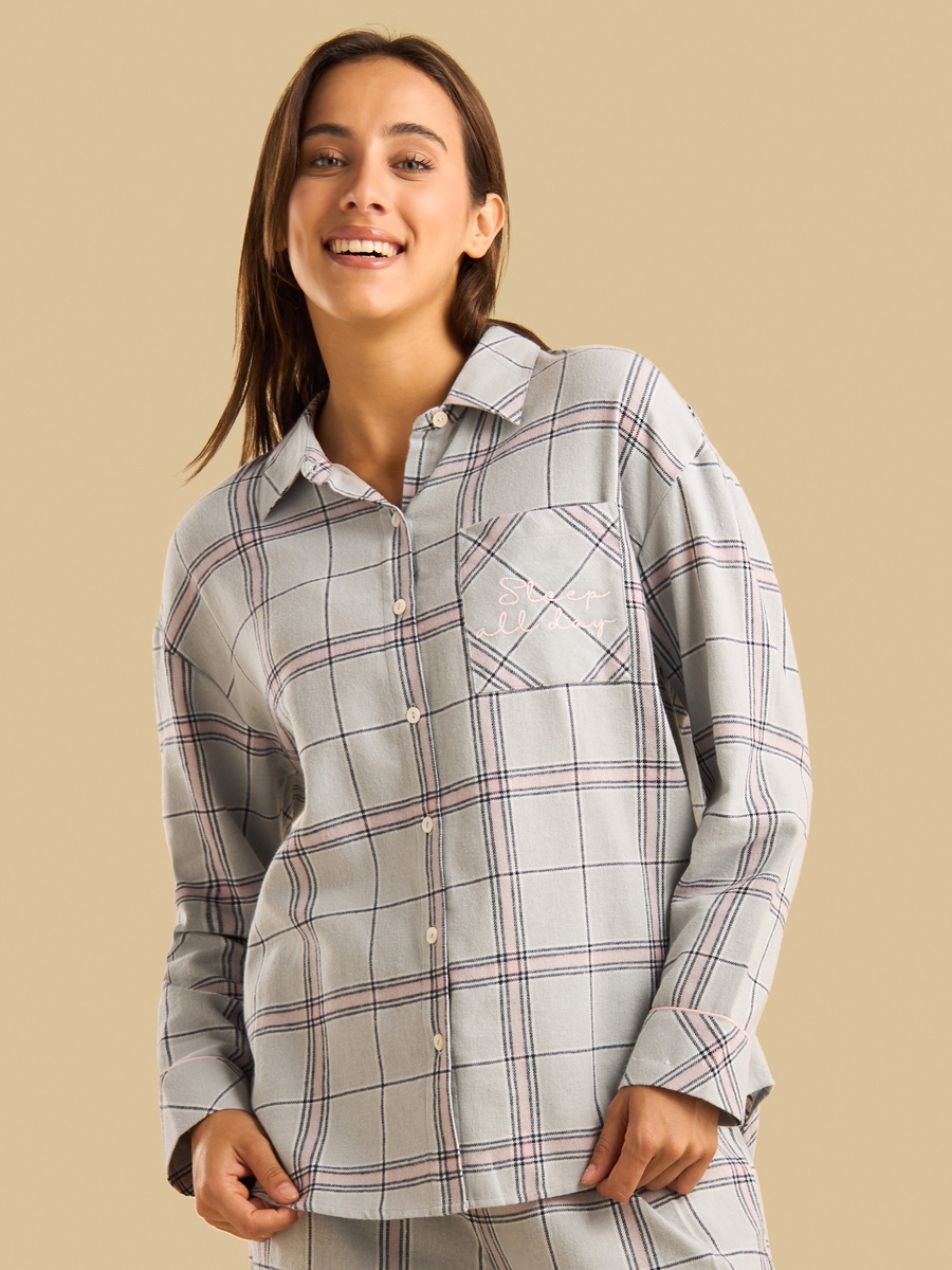 Checked Cotton Pyjama Set