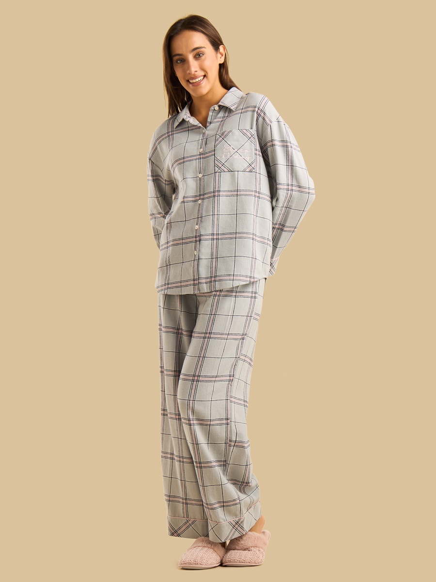 Checked Cotton Pyjama Set