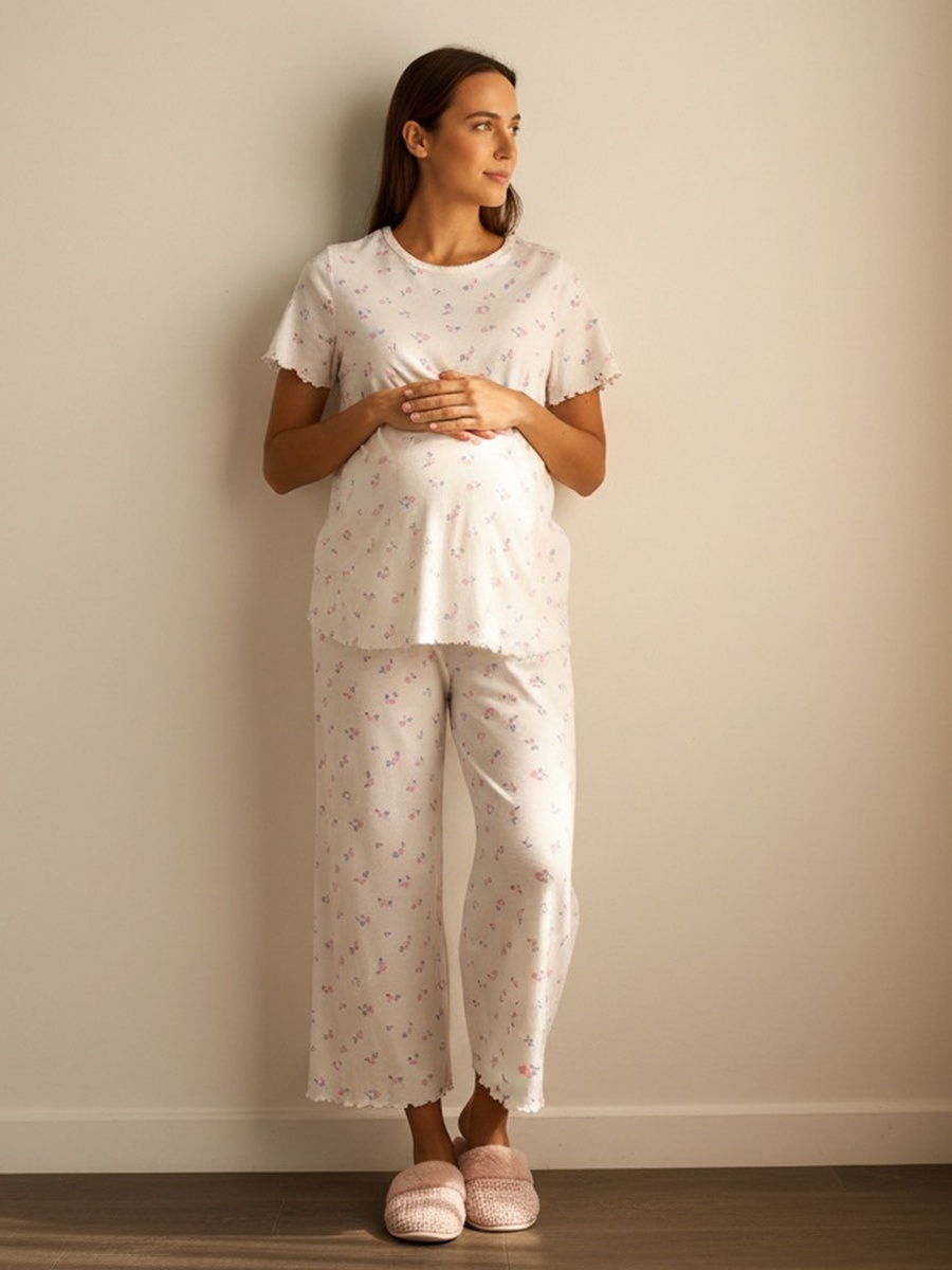 Floral Print Maternity Pyjama Set