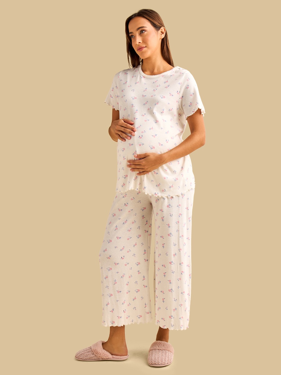 Floral Print Maternity Pyjama Set
