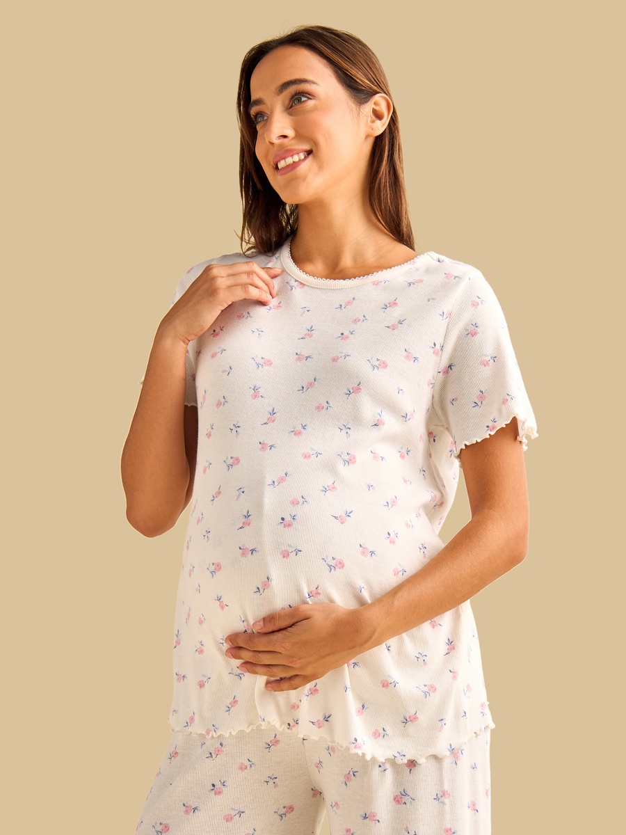 Floral Print Maternity Pyjama Set