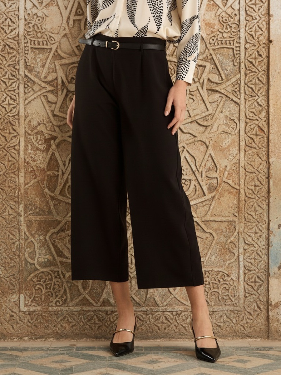 Wide Leg Culottes with Belt