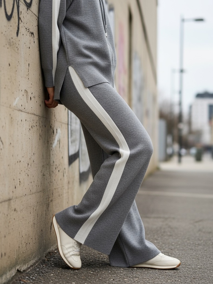 Panelled Wide Leg Pants