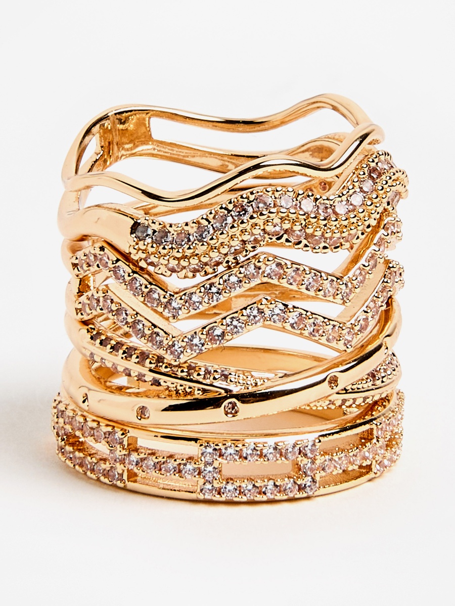 Pack of 4 - Embellished Ring