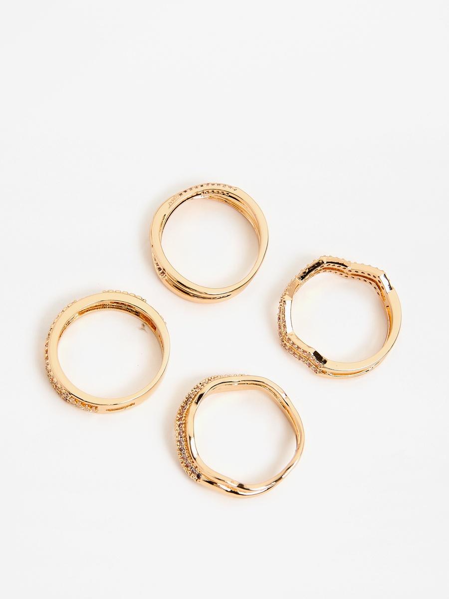Pack of 4 - Embellished Ring