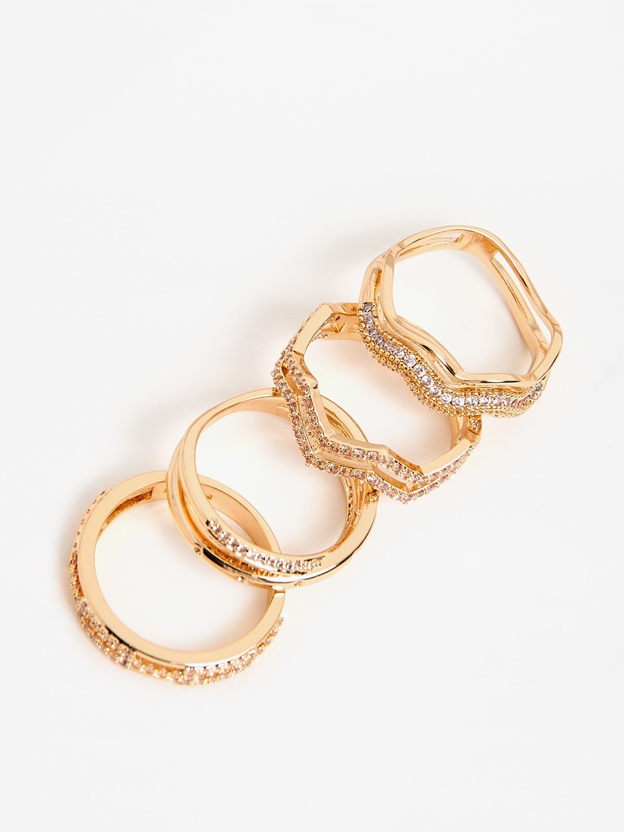 Pack of 4 - Embellished Ring