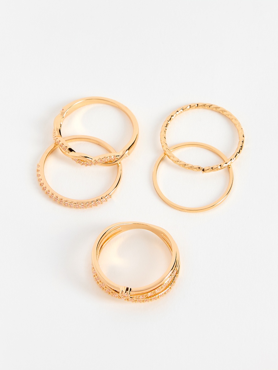 Pack of 5 - Embellished Ring