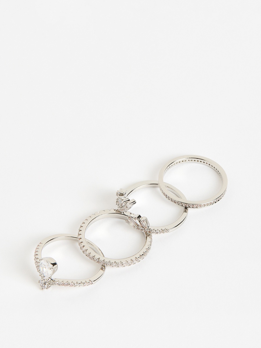 Pack of 4 - Embellished Ring
