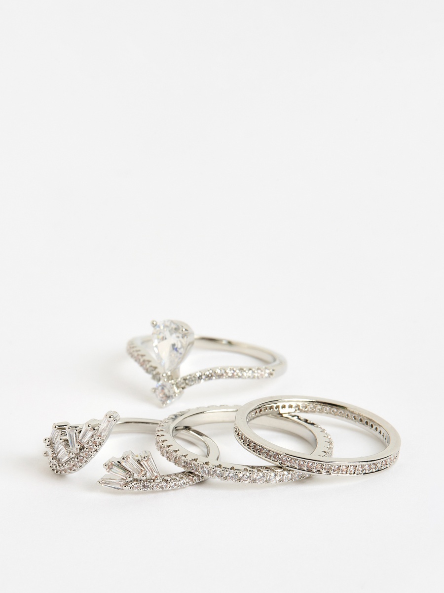 Pack of 4 - Embellished Ring