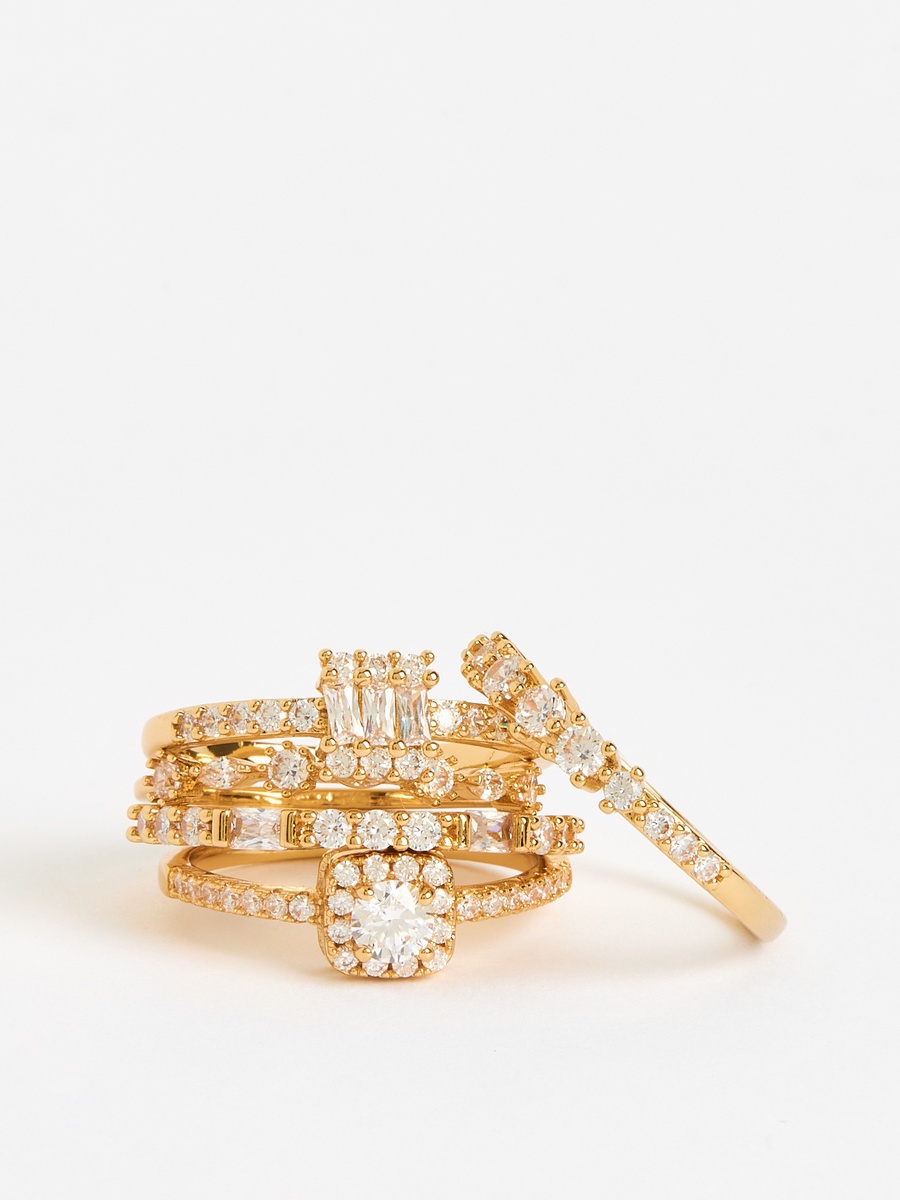 Pack of 5 - Embellished Ring