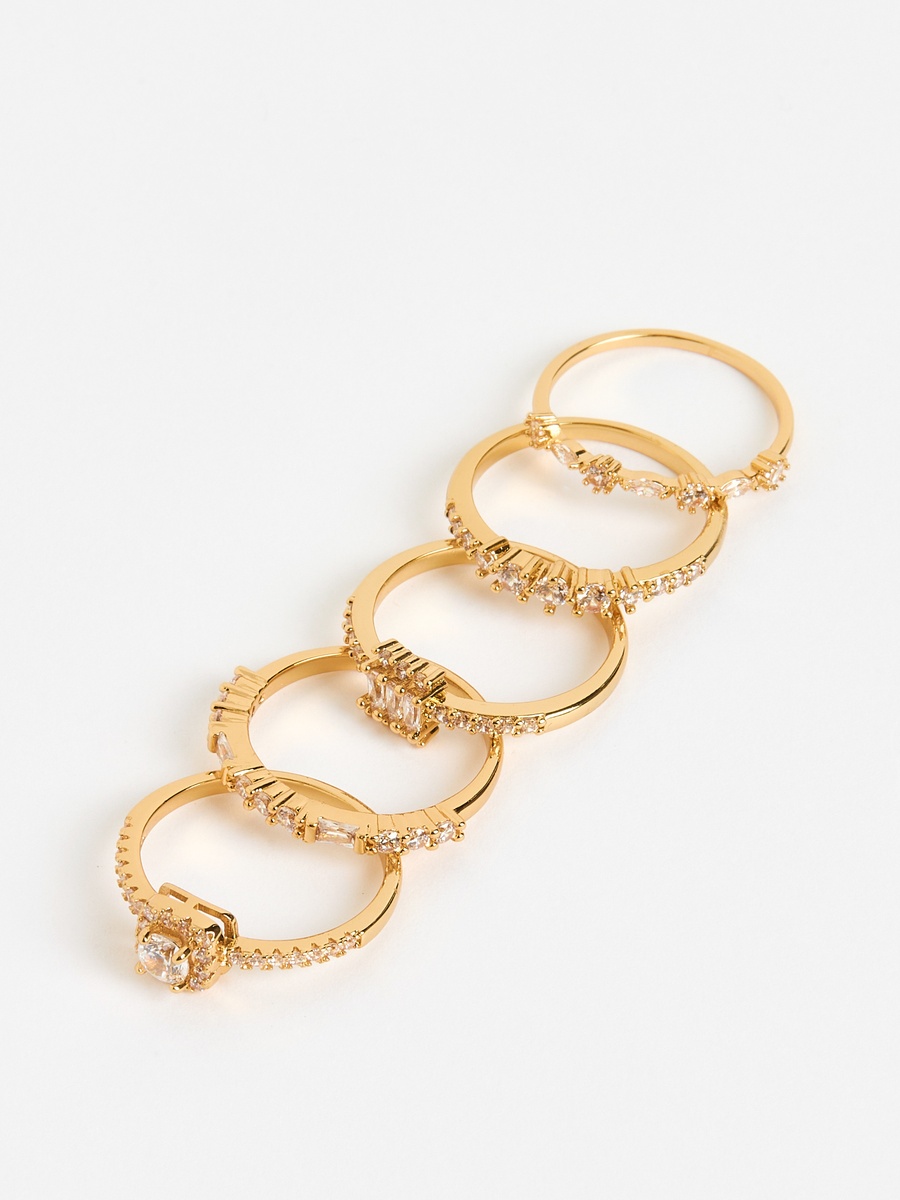 Pack of 5 - Embellished Ring