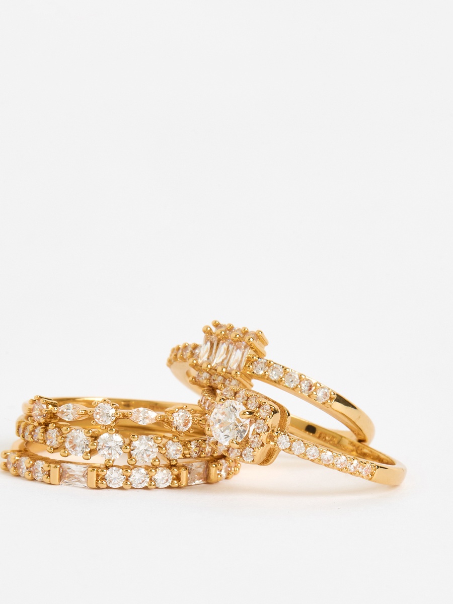 Pack of 5 - Embellished Ring