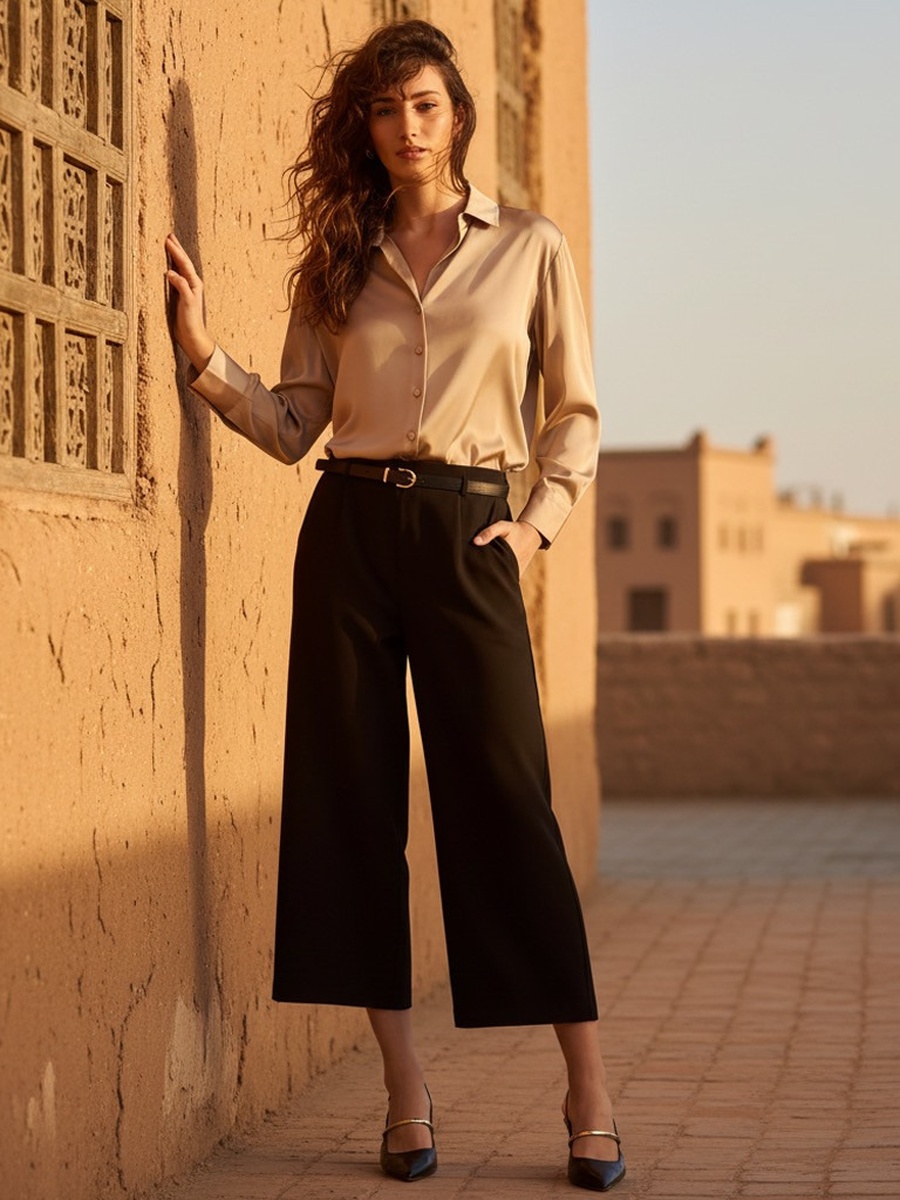 Oversized Satin Shirt