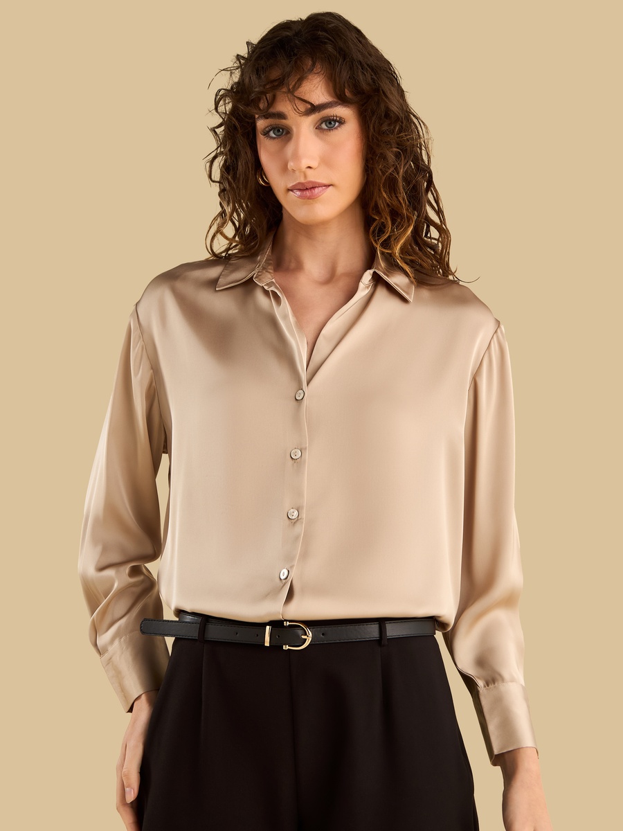 Oversized Satin Shirt