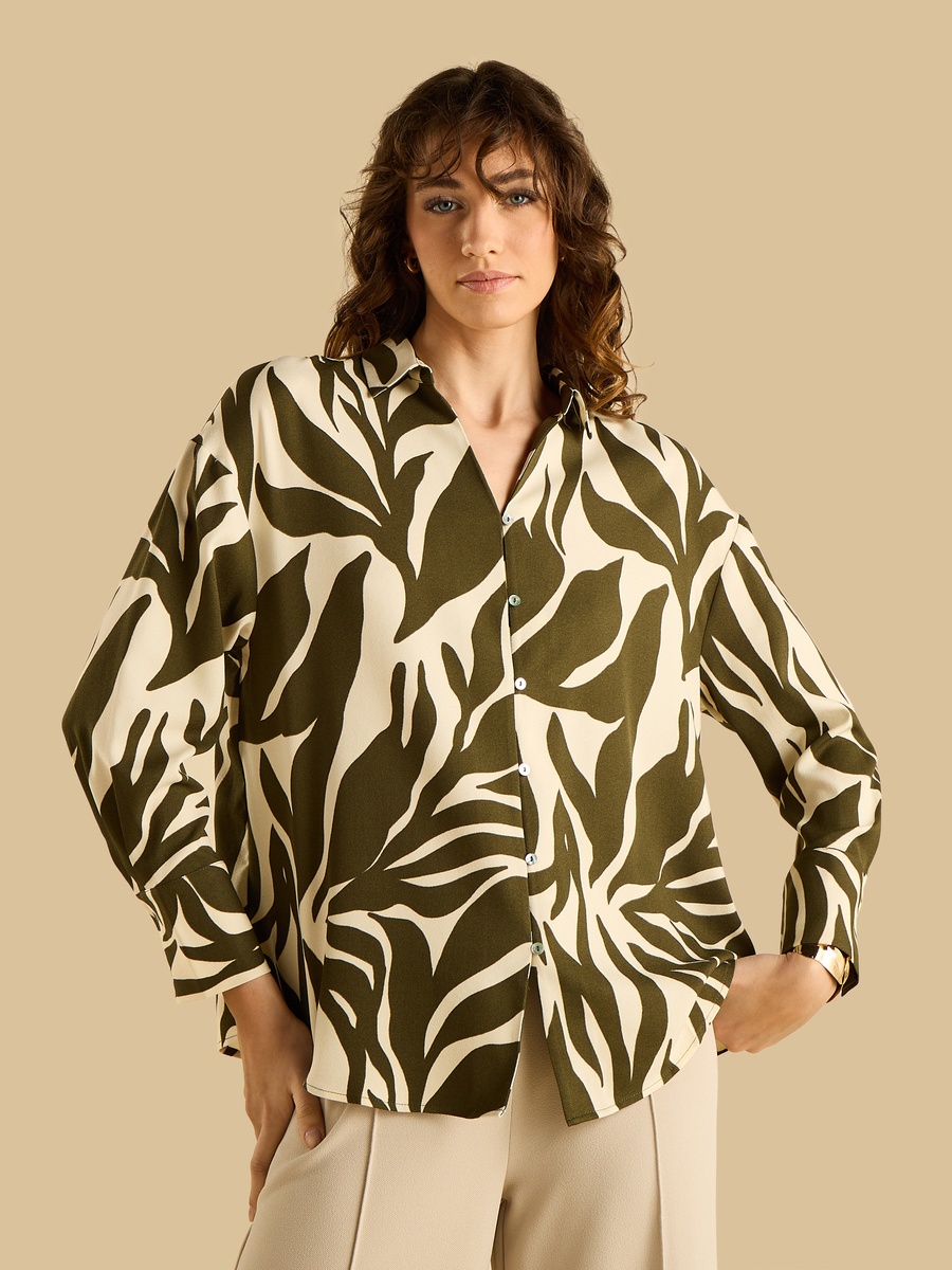 Printed Crepe Shirt