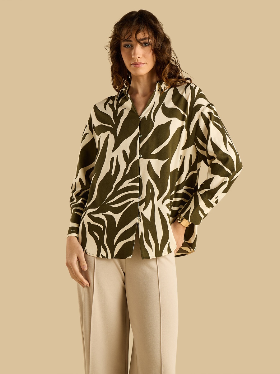 Printed Crepe Shirt