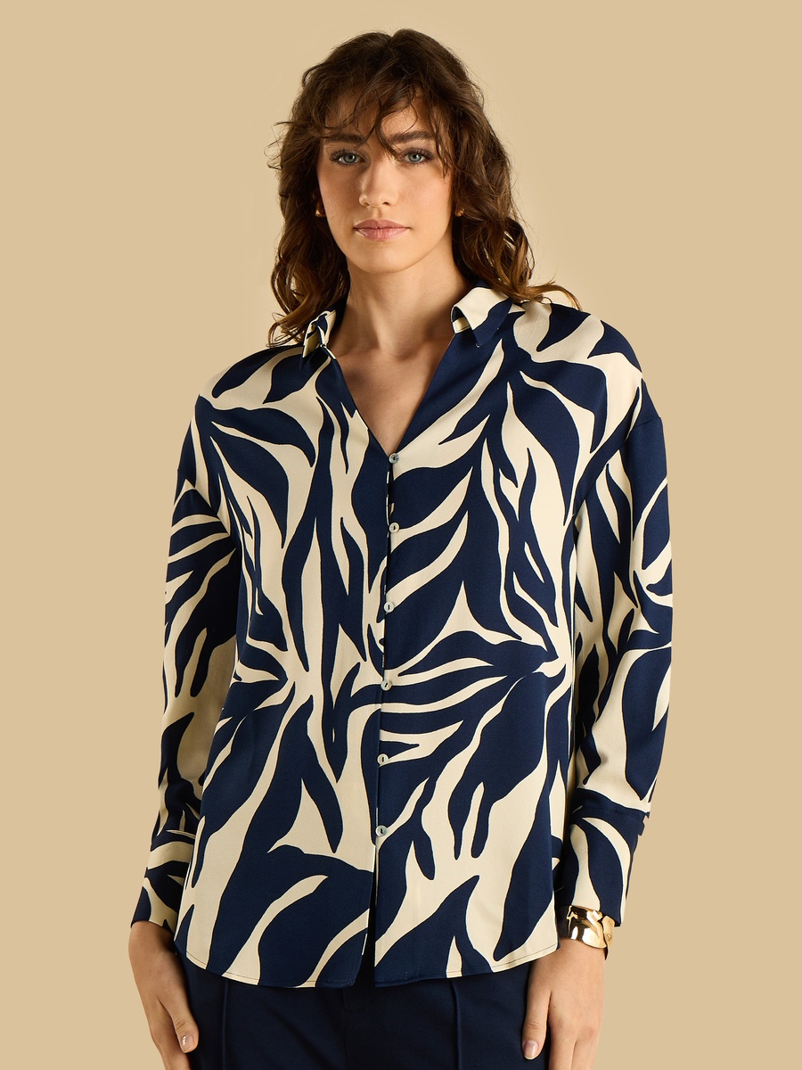 Printed Crepe Shirt