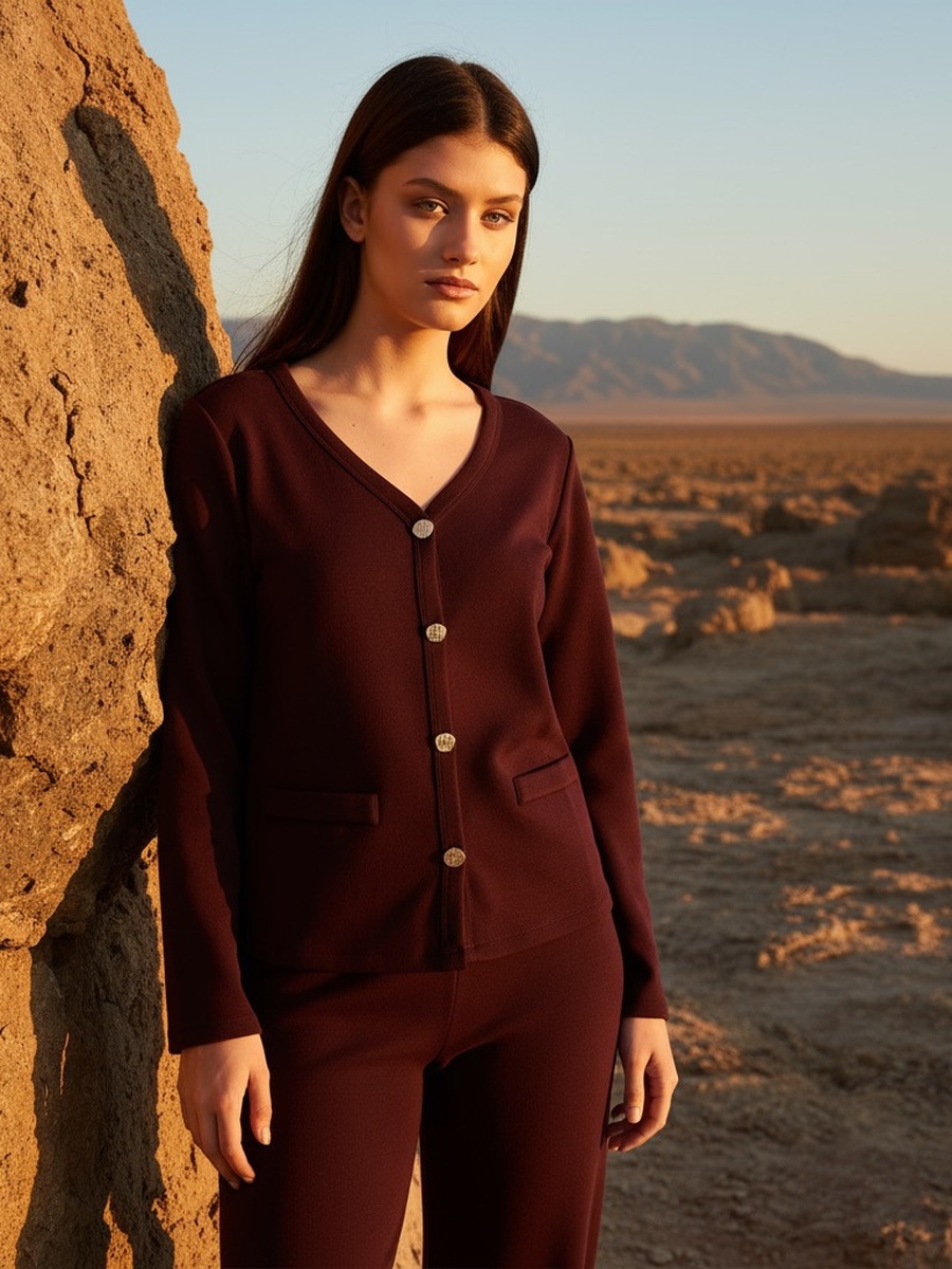 V Neck Shirt with Welt Pocket