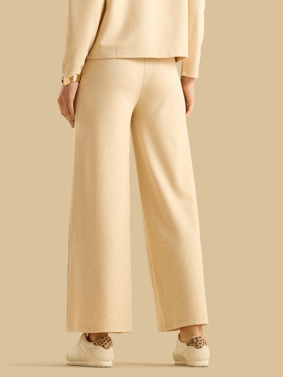 Textured Wide Leg Pants