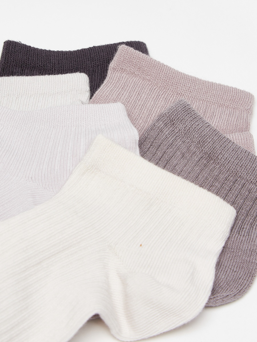 Pack of 6 - Textured Ankle Length Socks
