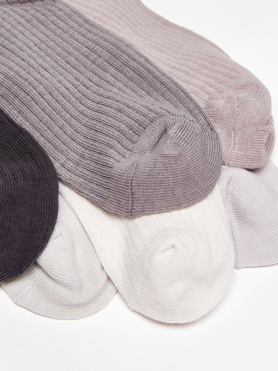 Pack of 6 - Textured Ankle Length Socks