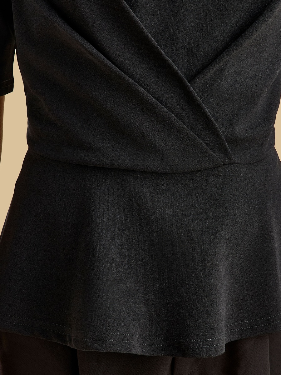 Pleated Peplum Top