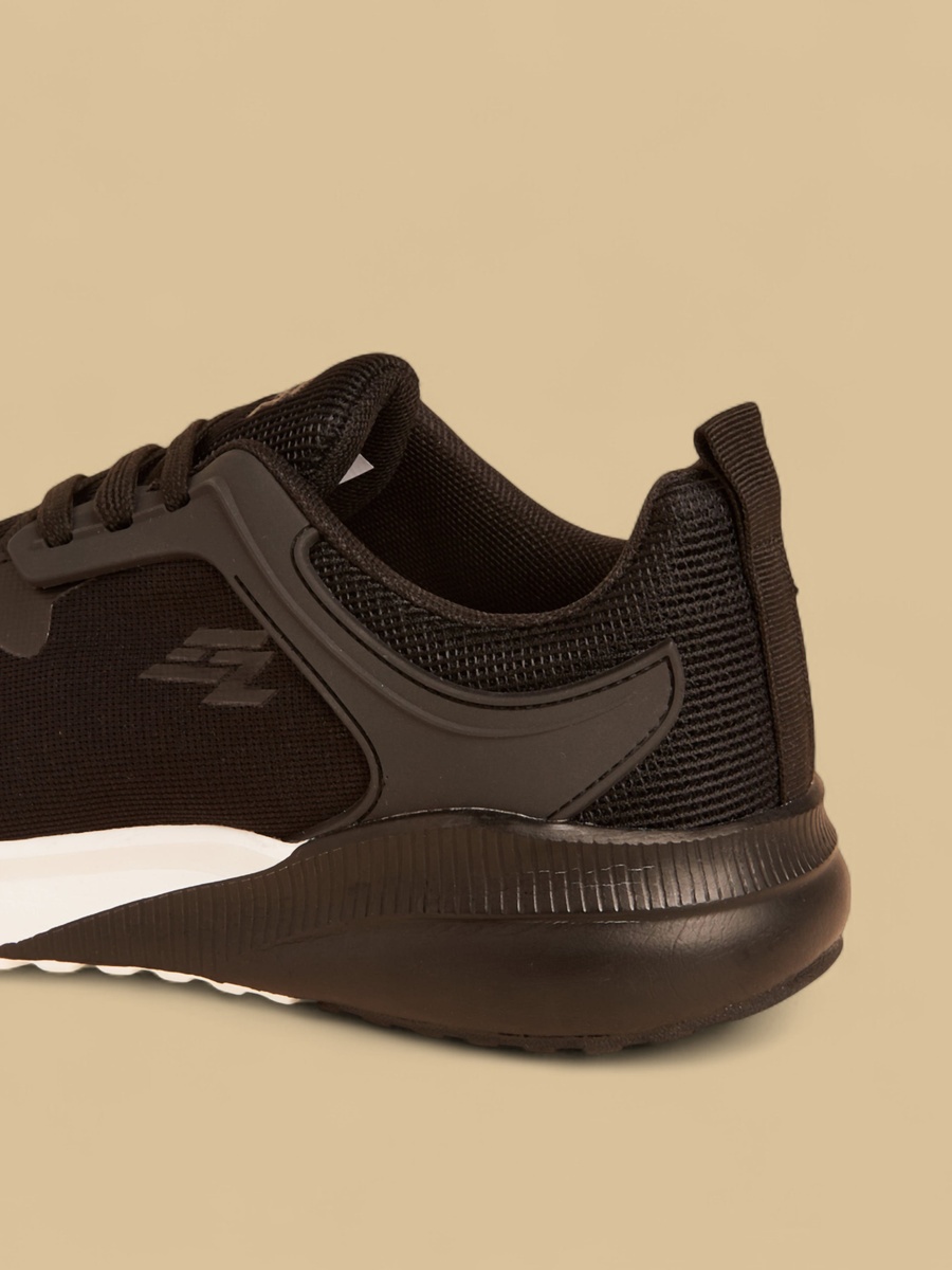 Panelled Lace-Up Sports Shoes