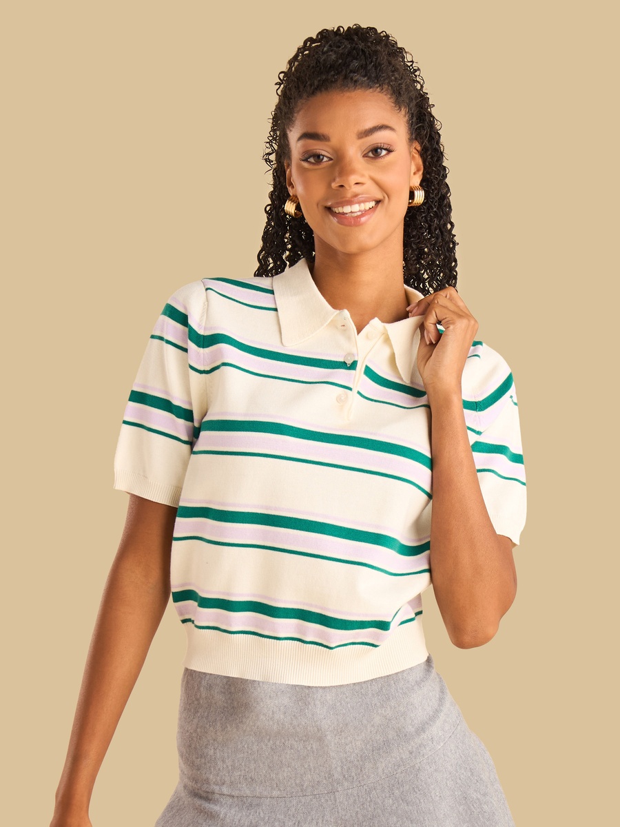 Striped Polo T-Shirt