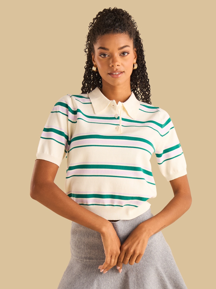 Striped Polo T-Shirt