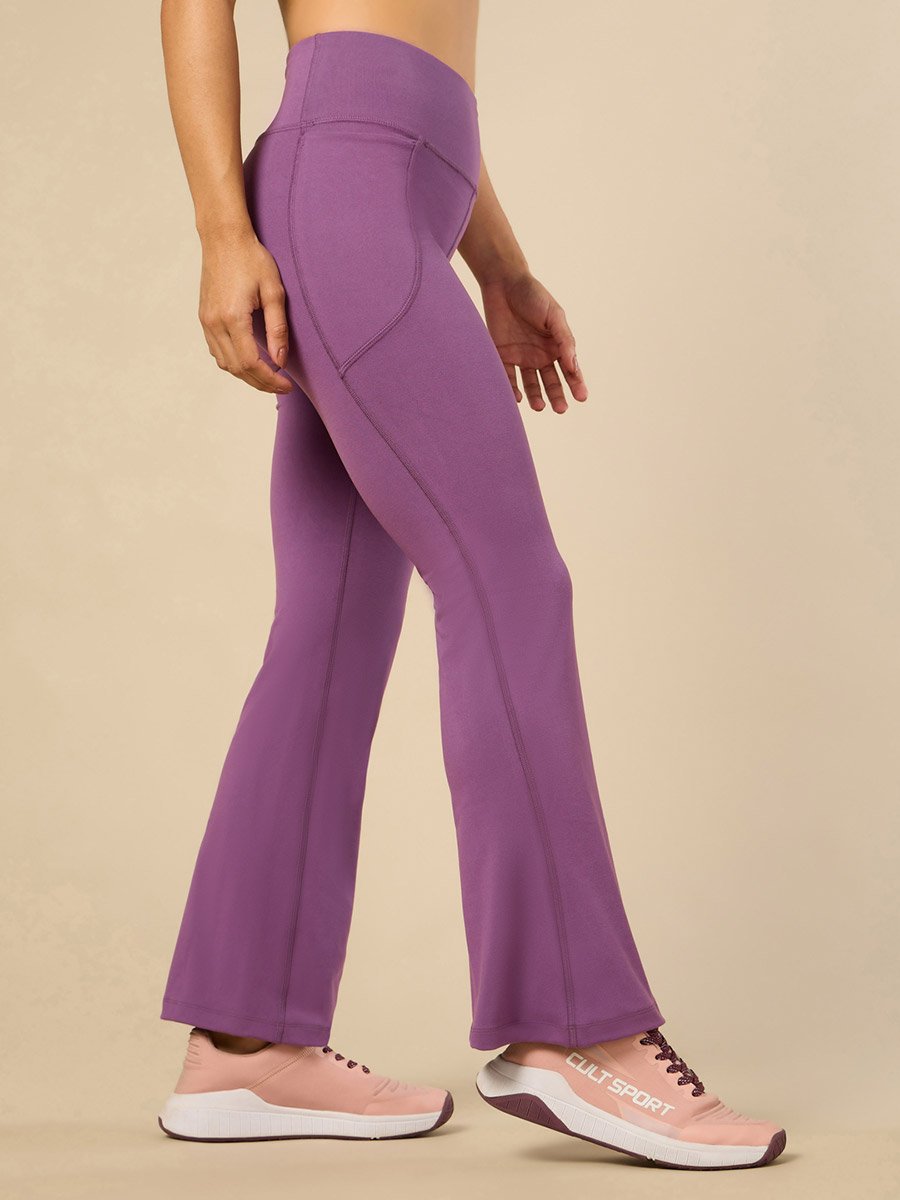 Women Lavender Performance Flare Pants