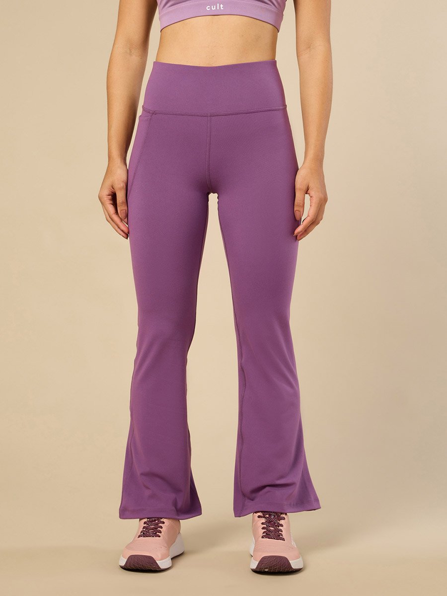 Women Lavender Performance Flare Pants
