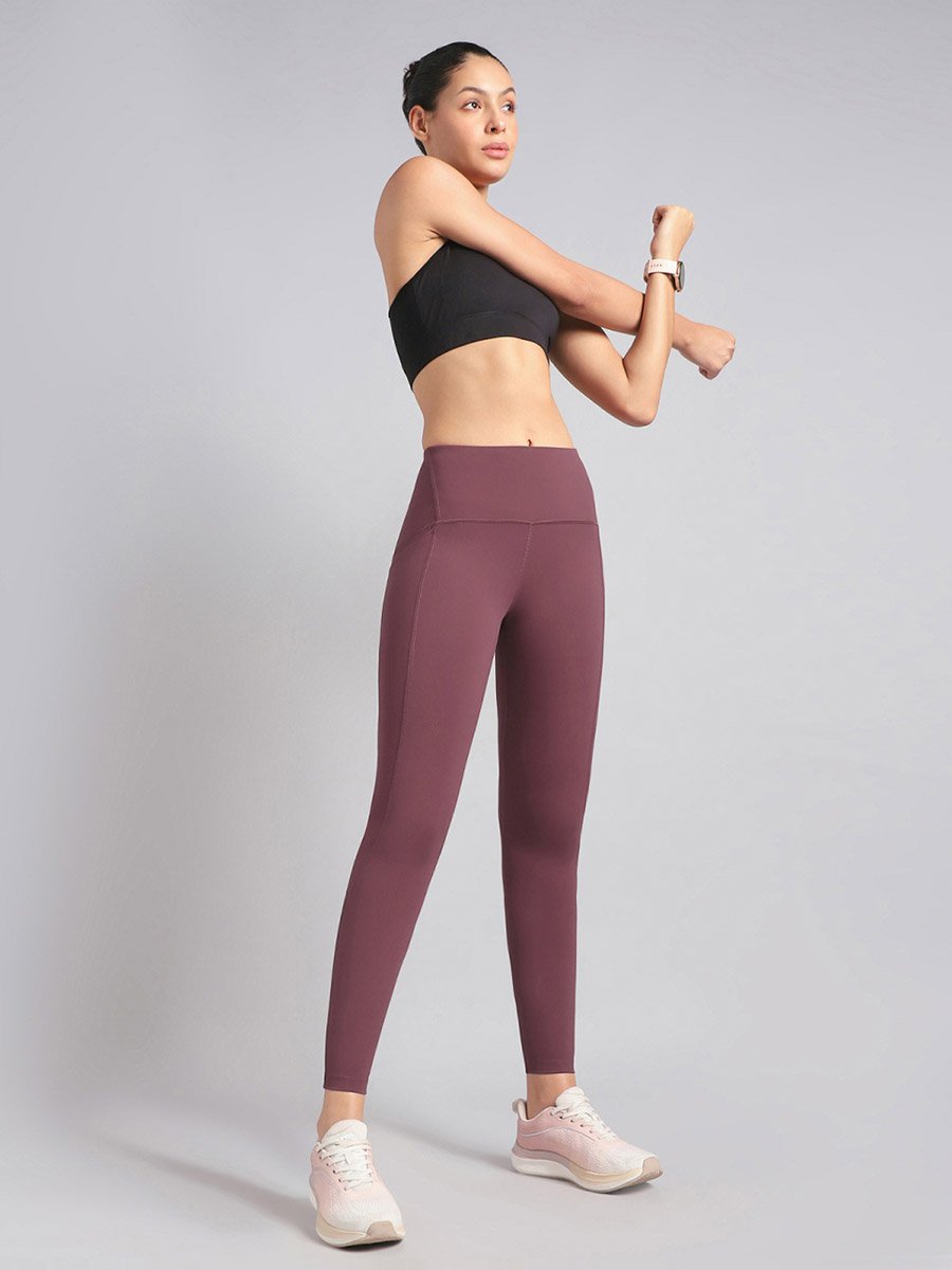 Women Purple Training Shape Shifter Leggings