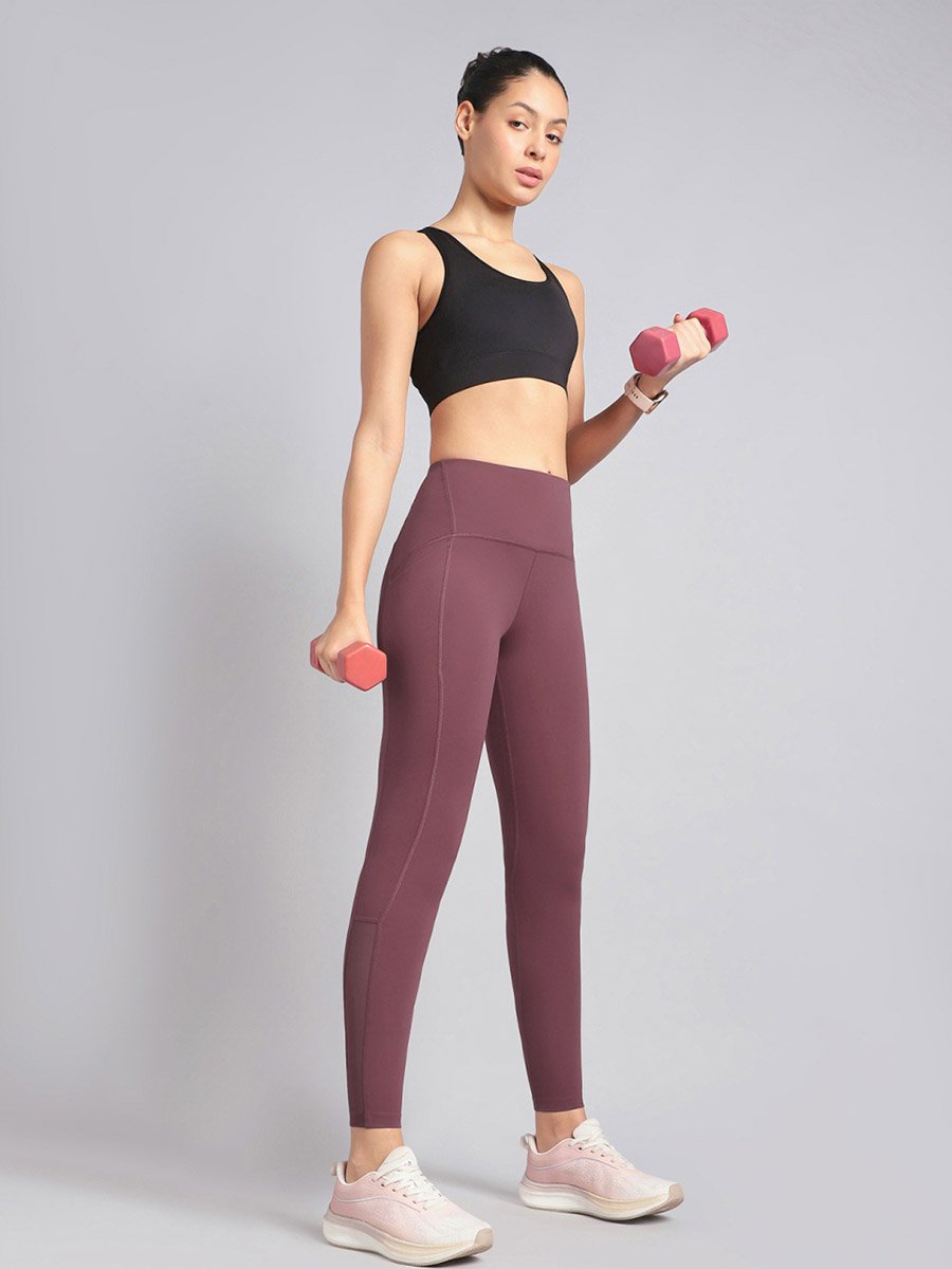 Women Purple Training Shape Shifter Leggings